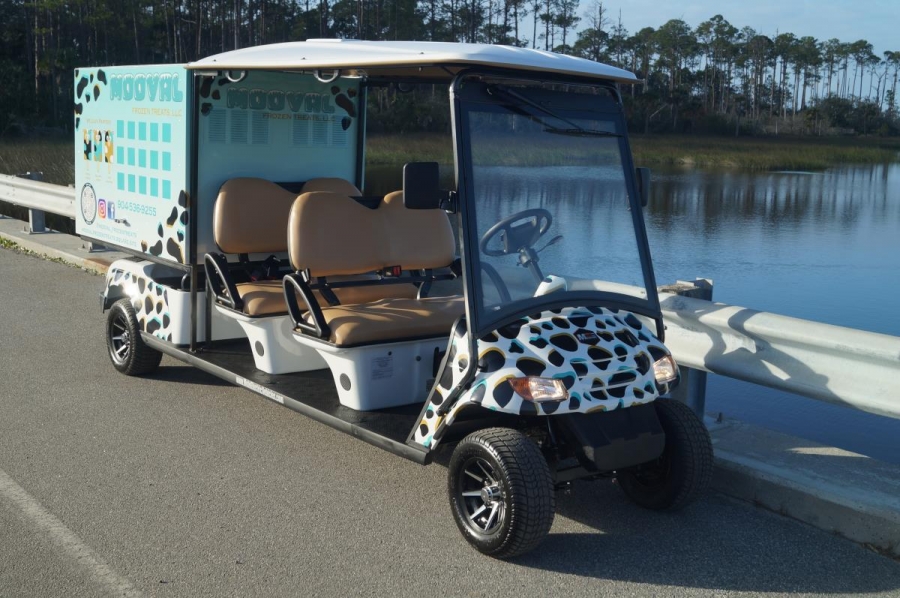 Custom Vinyl Golf Cart Wrap Moto Electric Vehicles