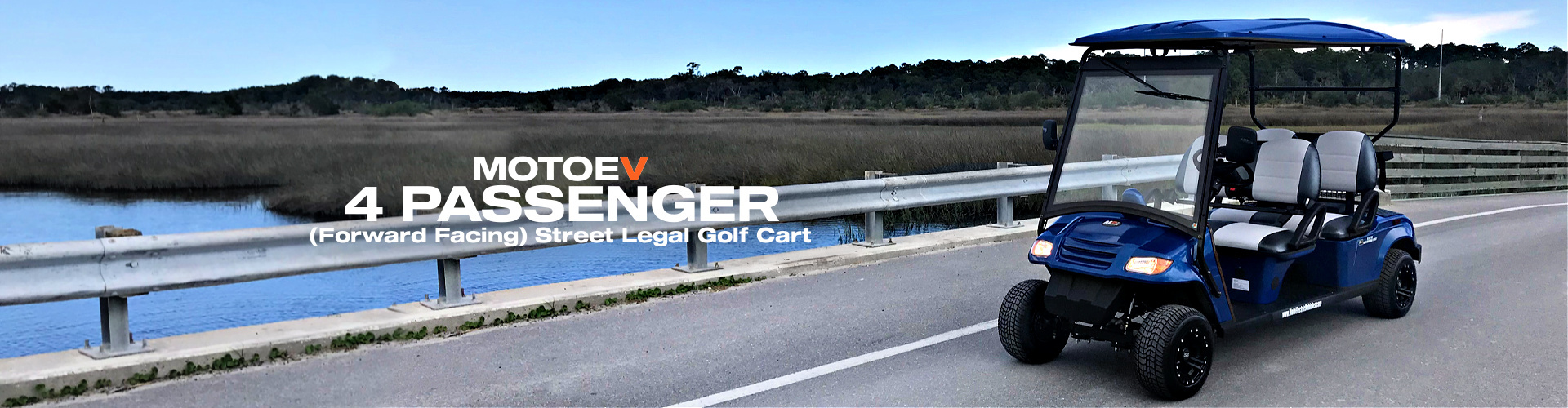 MotoEV 4 Passenger Forward Facing Street Legal Golf Cart
