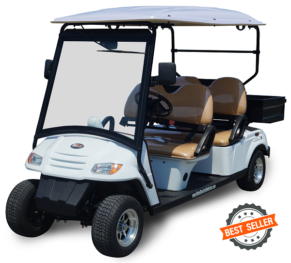 MotoEV 4 Passenger Utility Street Legal Golf Cart | Moto Electric Vehicles