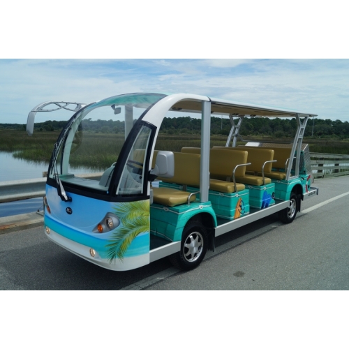 MotoEV Electro Transit Buddy 12 Passenger Shuttle custom teal