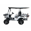 MotoEV Electro Neighborhood Buddy 4 Passenger Back to Back Highriser Street Legal Golf Cart left side