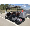 MotoEV 4 Passenger Forward Facing Street Legal Golf Cart back-left angle grey