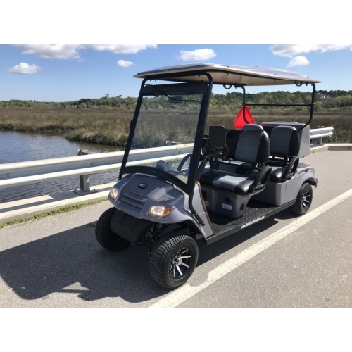 MotoEV 4 Passenger Forward Facing Street Legal Golf Cart grey