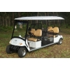 MotoEV 4 Passenger Wheelchair Street Legal Golf Cart  front-left angle white
