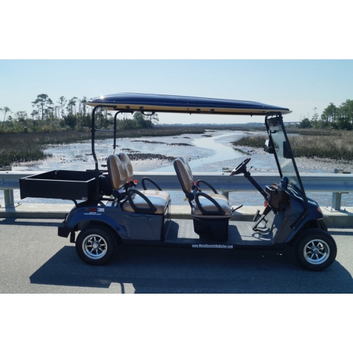 MotoEV 4 Passenger Utility Street Legal Golf Cart right side angle