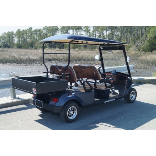 MotoEV 4 Passenger Utility Street Legal Golf Cart back-right angle grey