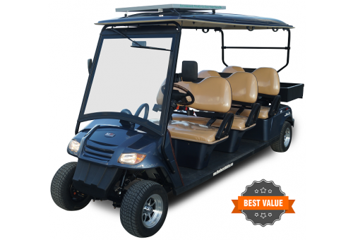 MotoEV Electro Neighborhood Buddy 6 Passenger Forward Facing Utility Street Legal Golf Cart
