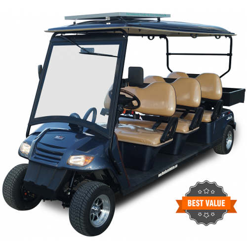 MotoEV Electro Neighborhood Buddy 6 Passenger Forward Facing Utility Street Legal Golf Cart