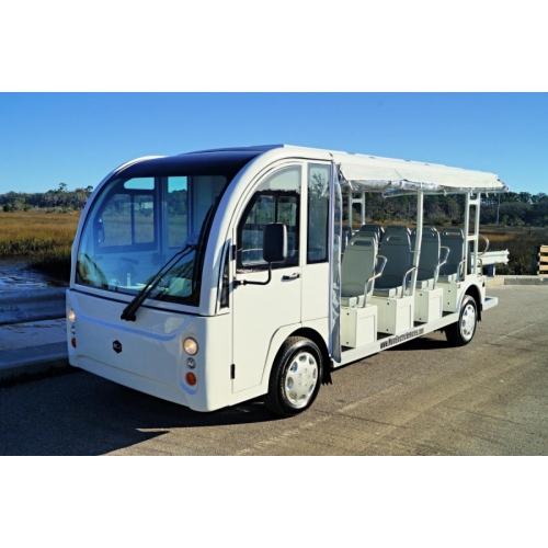 Electric 23 Passenger Shuttle with Enclosed Cab