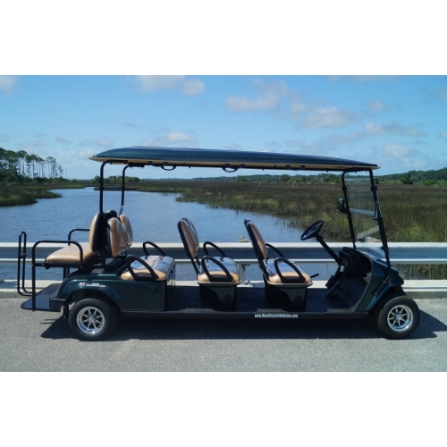 MotoEV 8 Passenger Golf Cart - Non Street Legal right side black