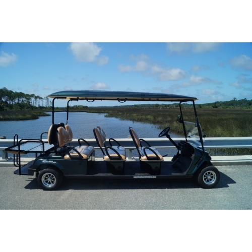 MotoEV 8 Passenger Golf Cart - Non Street Legal right side navy blue