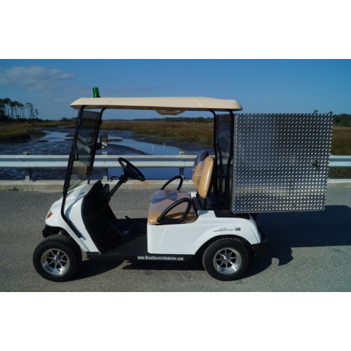 MotoEV 2 Passenger Enclosed Utility Golf Cart- Non Street Legal left side