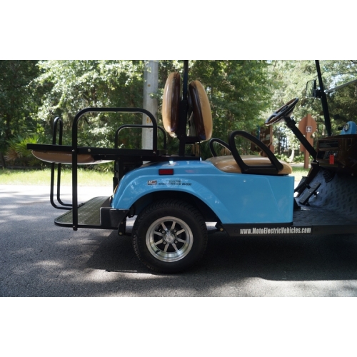 MotoEV 4 Passenger Golf Cart (Back to Back)- Non Street Legal back wheels