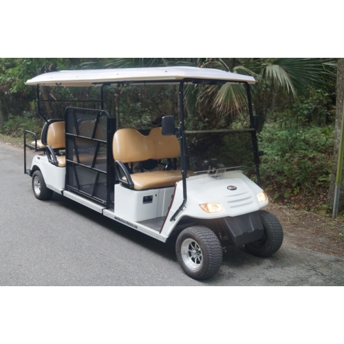 MotoEV 6 Passenger Wheel Chair Golf Cart front right view angle