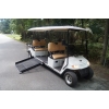 MotoEV 6 Passenger Wheel Chair Golf Cart front right view angle wheel chair ramp open