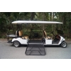 MotoEV 6 Passenger Wheel Chair Golf Cart right side wheel chair ramp outdoors