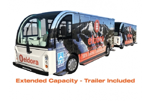 MotoEV Electro Transit Buddy 46 Passenger Hard Door Electric Tram