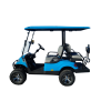 MotoEV Electro Neighborhood Buddy 4 Passenger (Back to Back) Street Legal Golf Cart- Eclipse Lifted blue