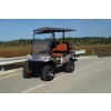 MotoEV Electro Neighborhood Buddy 4 Passenger (Back to Back) Street Legal Golf Cart- Eclipse Lifted grey outdoors