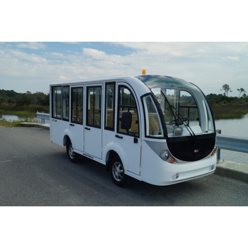 MotoEV Electro Transit Buddy 9 Passenger Hard Door Shuttle white