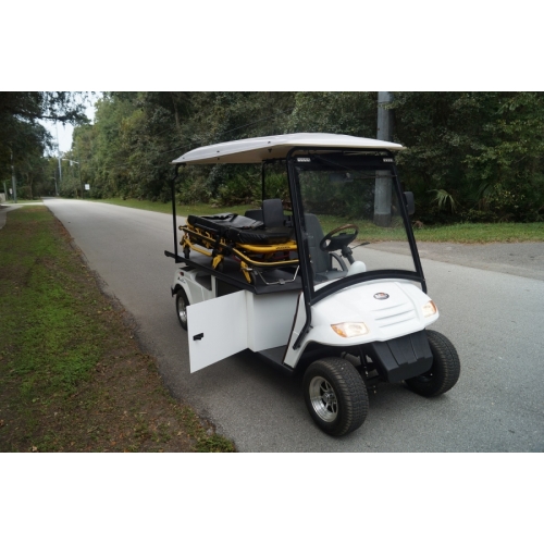 MotoEV Electro Neighborhood Buddy 3 Passenger EMS Street Legal Golf Cart storage open storage